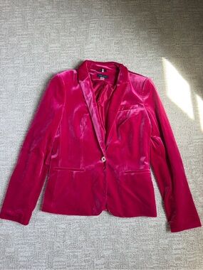 Tommy Hilfiger Fuchsia Velvet Blazer Jacket